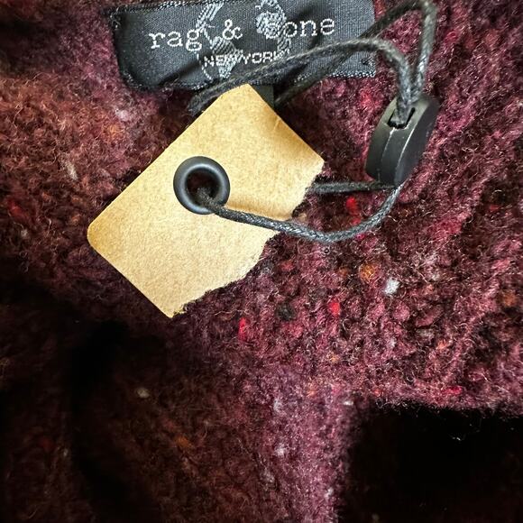 Rag & Bone Women's Donegal Recycled Wool V Neck Sweater Size Small NWT - Picture 5 of 9